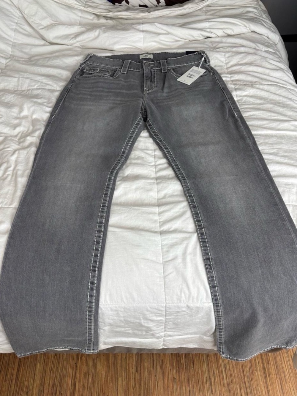 True religion Ricky Relaxed Straight Gray Jeans